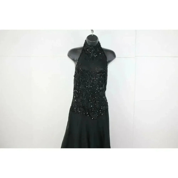 Niteline black beaded evening dress size 4 - Picture 1 of 10